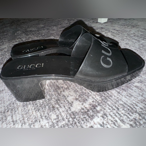 Gucci Women's Platform Block Heel Slide Sandals - Picture 4 of 5